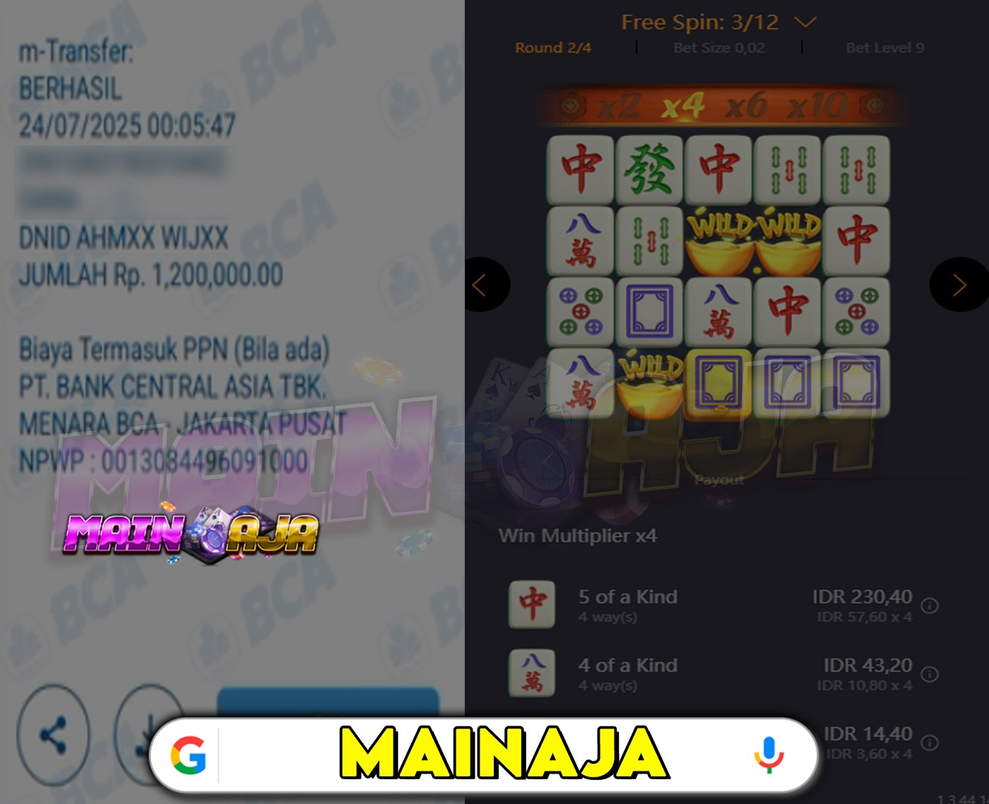 DI MANA LAGI HANYA DENGAN MODAL RECEH BISA WD BESAR KALO BUKAN DI DISITUS MAINAJA
