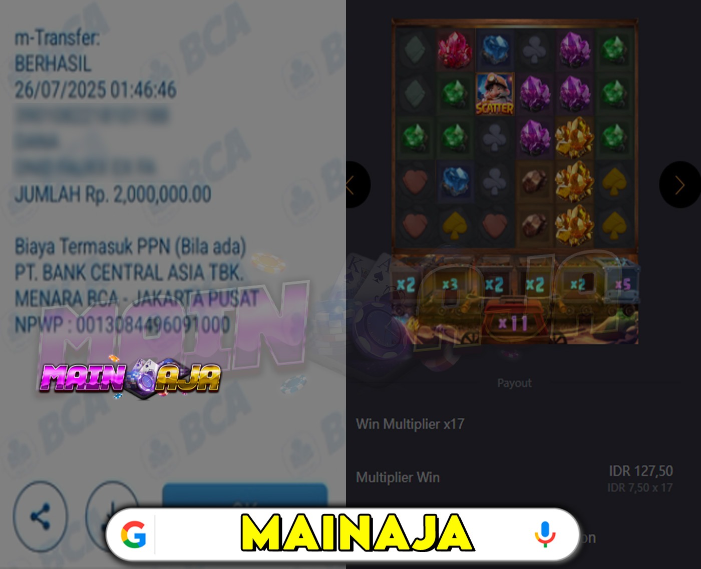 DI MANA LAGI HANYA DENGAN MODAL RECEH BISA WD BESAR KALO BUKAN DI DISITUS MAINAJA
