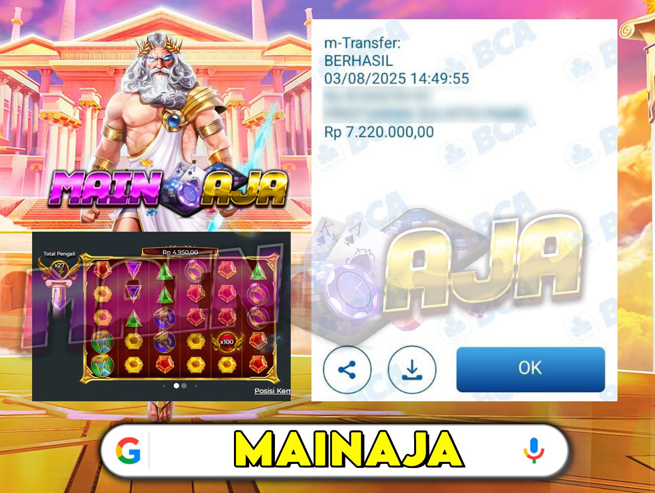 DI MANA LAGI HANYA DENGAN MODAL RECEH BISA WD BESAR KALO BUKAN DI DISITUS MAINAJA