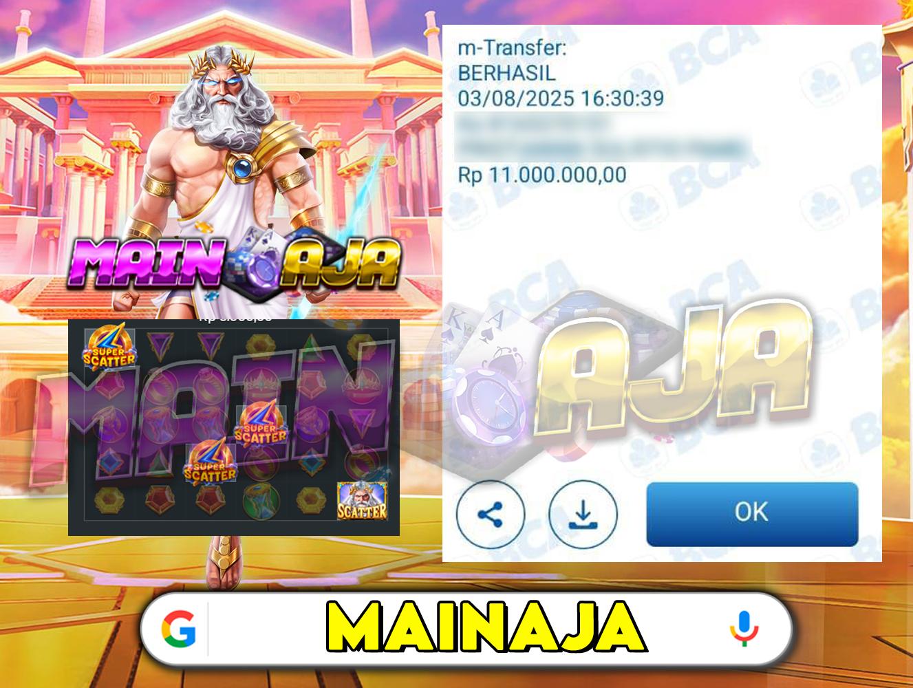 DI MANA LAGI HANYA DENGAN MODAL RECEH BISA WD BESAR KALO BUKAN DI DISITUS MAINAJA