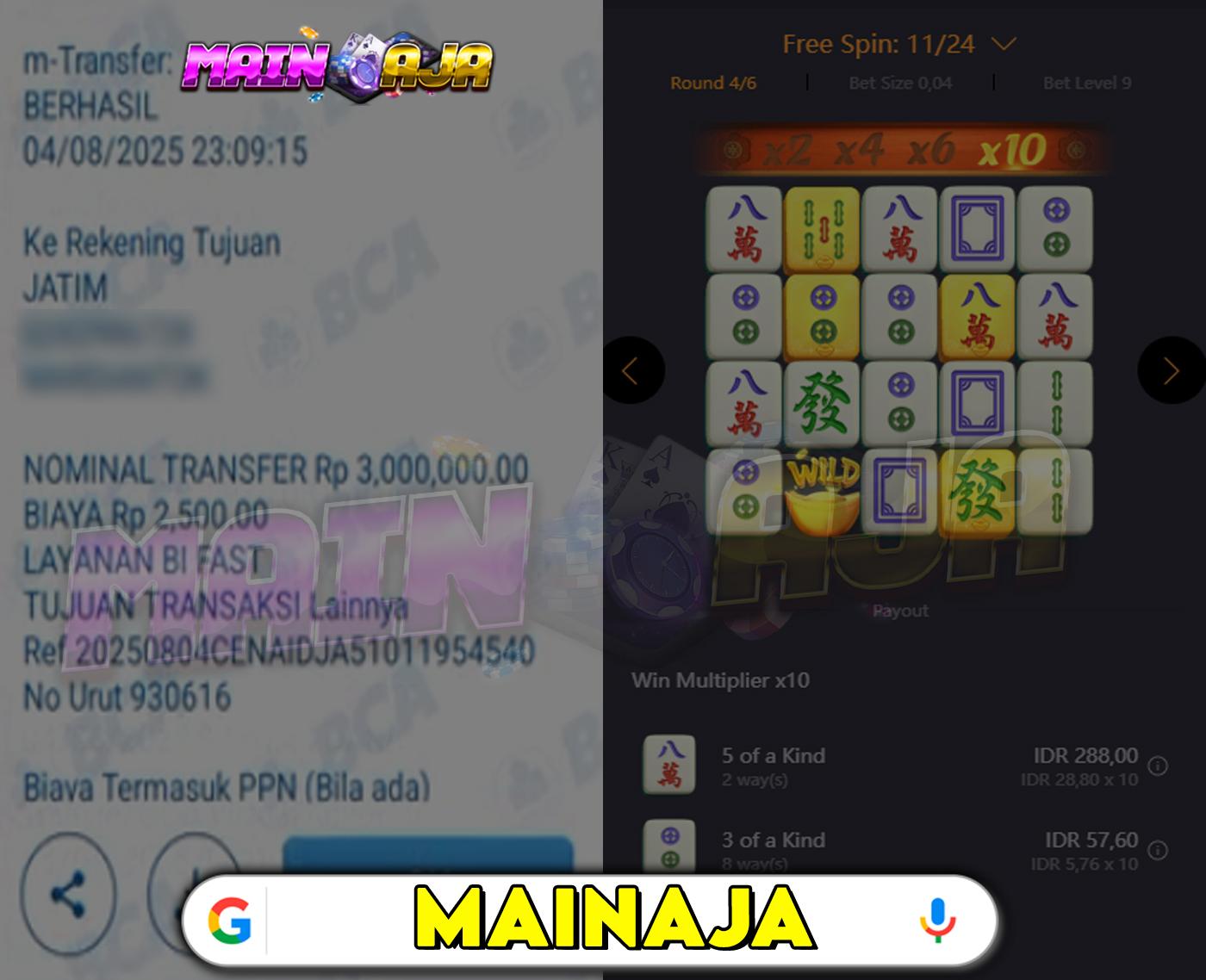DI MANA LAGI HANYA DENGAN MODAL RECEH BISA WD BESAR KALO BUKAN DI DISITUS MAINAJA