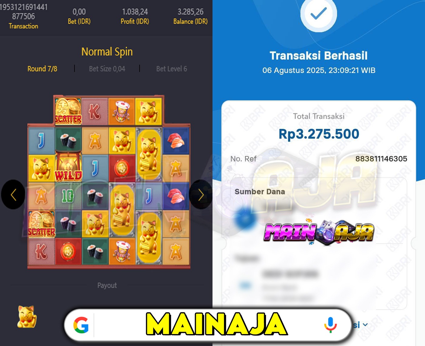 DI MANA LAGI HANYA DENGAN MODAL RECEH BISA WD BESAR KALO BUKAN DI DISITUS MAINAJA