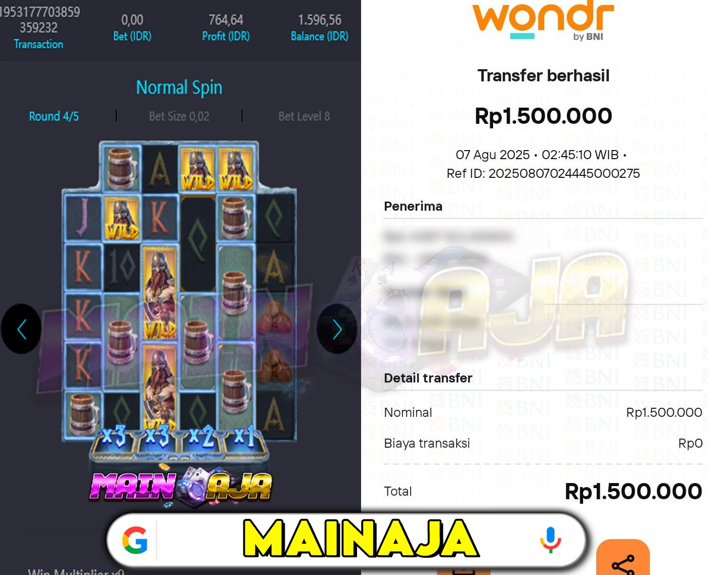 DI MANA LAGI HANYA DENGAN MODAL RECEH BISA WD BESAR KALO BUKAN DI DISITUS MAINAJA