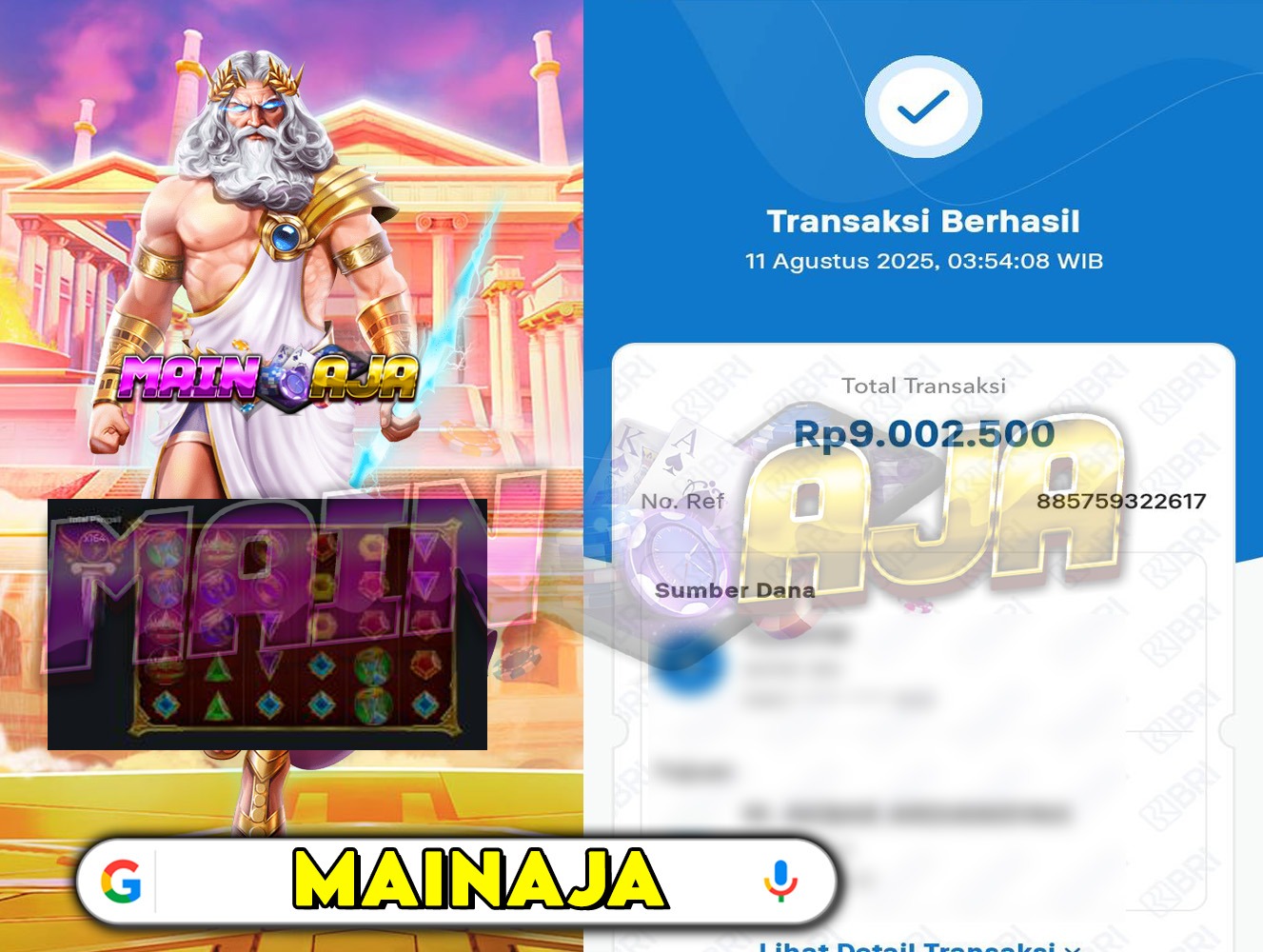 DI MANA LAGI HANYA DENGAN MODAL RECEH BISA WD BESAR KALO BUKAN DI DISITUS MAINA
