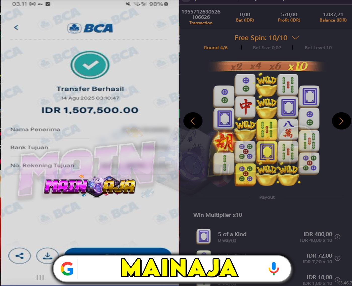 DI MANA LAGI HANYA DENGAN MODAL RECEH BISA WD BESAR KALO BUKAN DI DISITUS MAINA