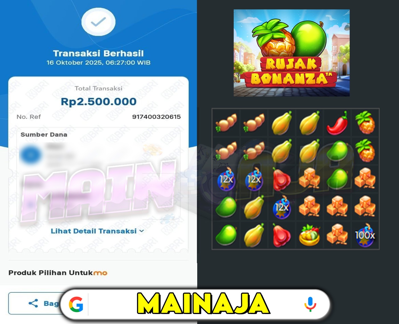 RUJAK BONANZA LAGI GACOR LANGSUNG DI GAS